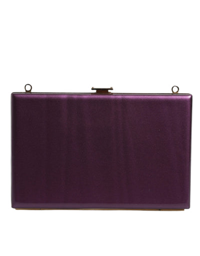 Dolce & Gabbana Lila Leder Clutch Abend Crossbody Tasche