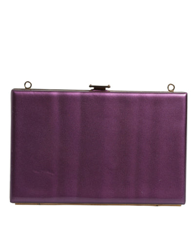Dolce & Gabbana Lila Leder Clutch Abend Crossbody Tasche