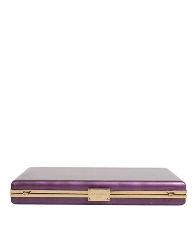 Dolce & Gabbana Lila Leder Clutch Abend Crossbody Tasche