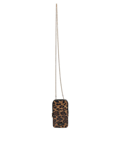 Dolce & Gabbana Braunes Leopardenmuster Dauphine Leder Brieftasche mit Reißverschluss