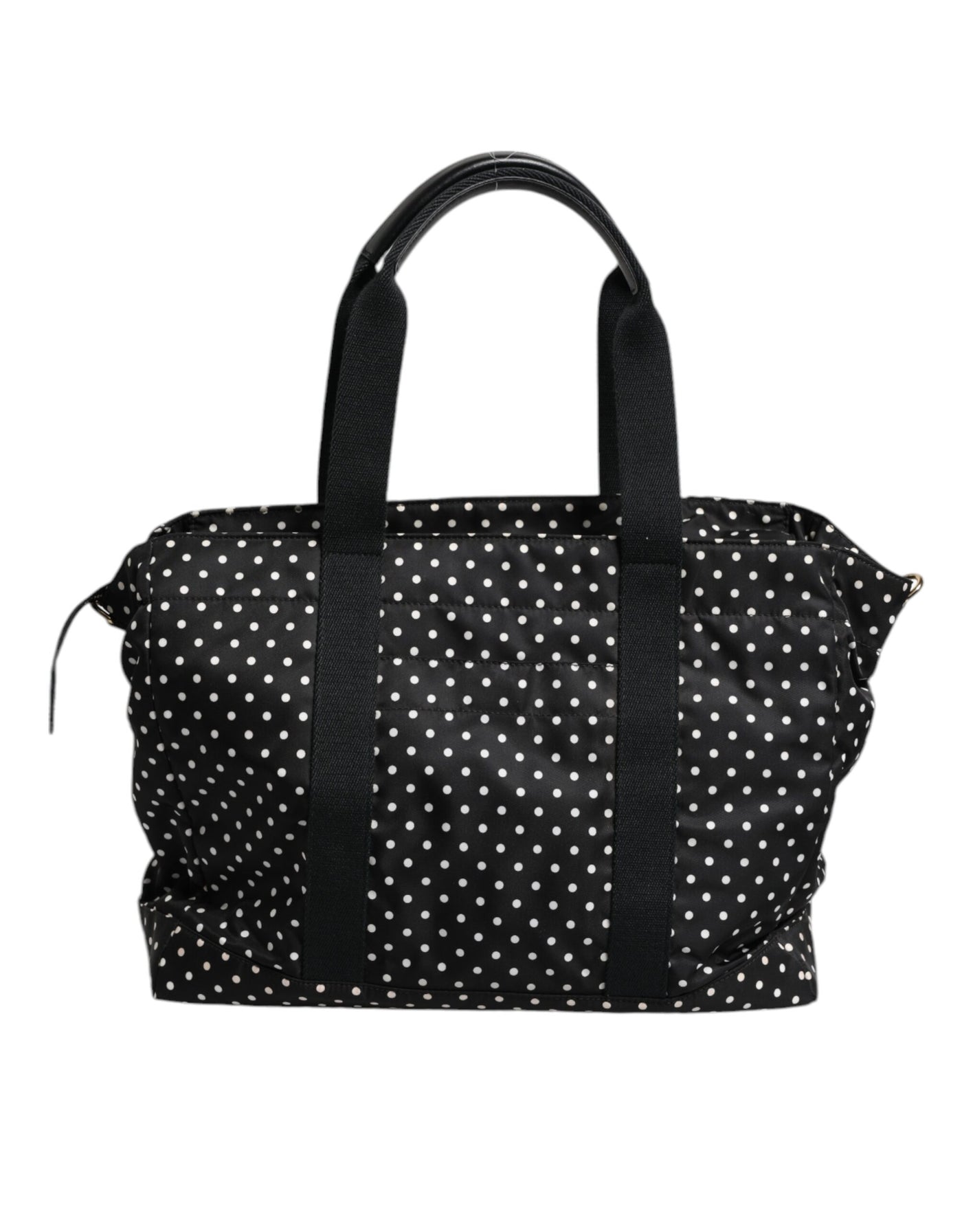 Dolce & Gabbana Schwarze PolkaDot Nylon Schulter Baby Tote Wickeltasche