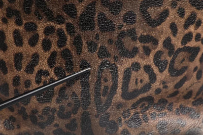 Dolce & Gabbana Braunes schwarzes Kalbsleder mit Leopardenmuster Umhängetasche