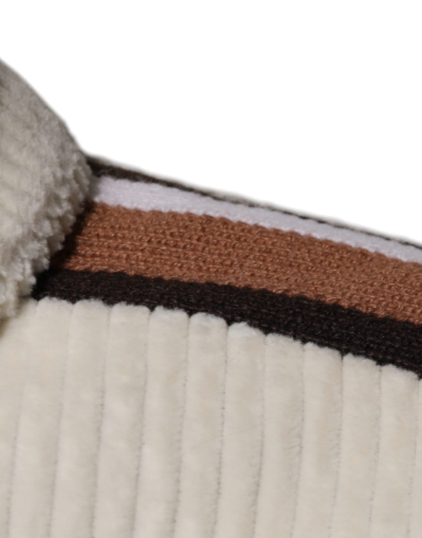 Dolce & Gabbana Beige Logo-Applikation Baumwoll-Cordjacke mit Reißverschluss