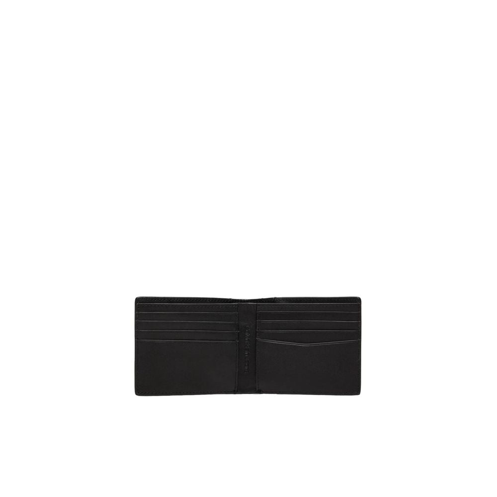 Calvin Klein Jeans Schwarzes Leder Portemonnaie