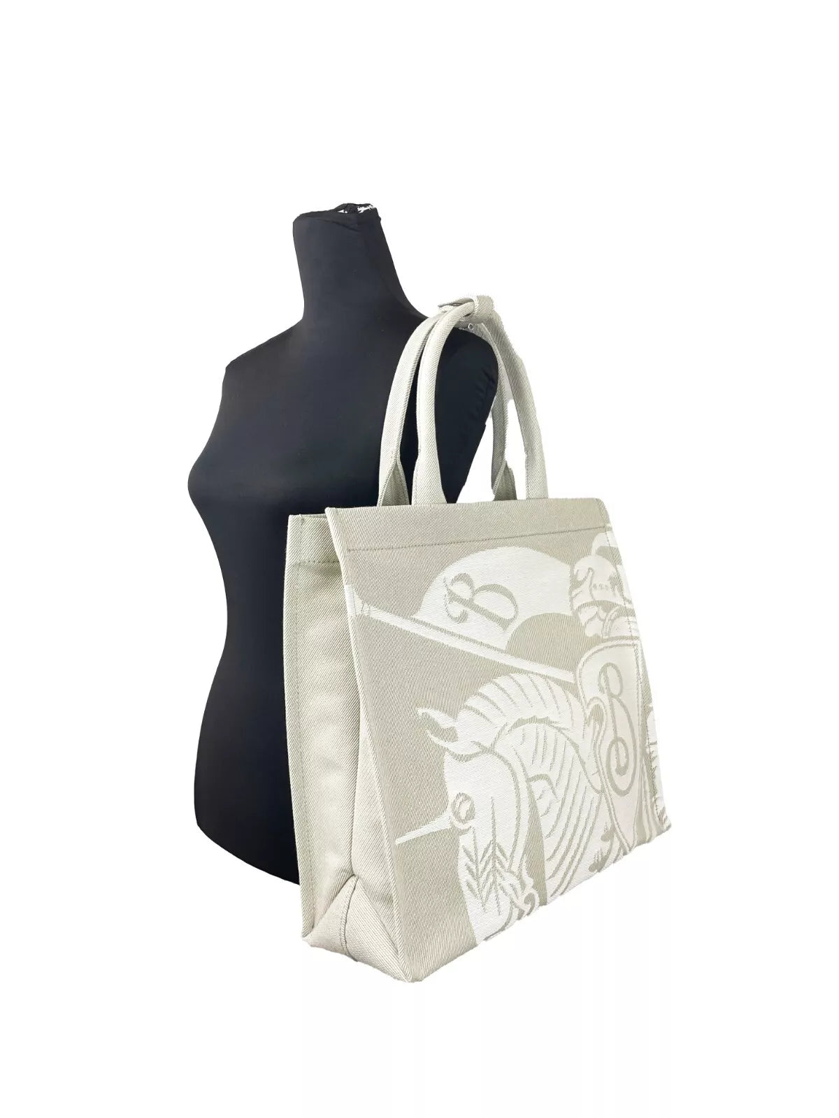 Burberry EKD Tragetasche aus Segeltuch mit Münzfach Beige
