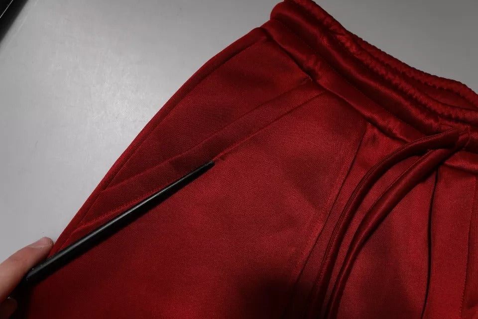 Dolce & Gabbana Kastanienbraune Bermuda-Shorts aus Viskose-Nylon mit mittlerer Taille