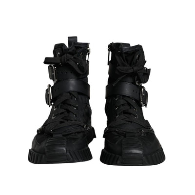 Dolce & Gabbana Schwarzer Nylon Sneaker