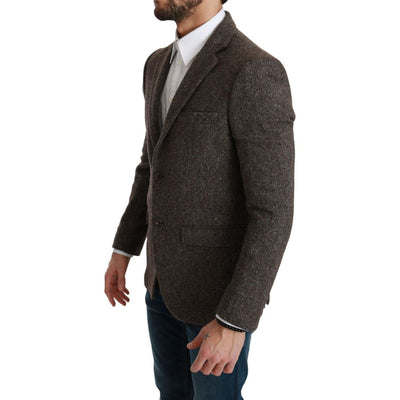 Dolce & Gabbana Brauner Schurwollanzug
