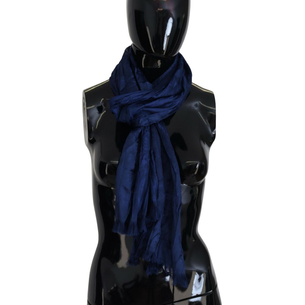 Costume National Blauer Seidenschal