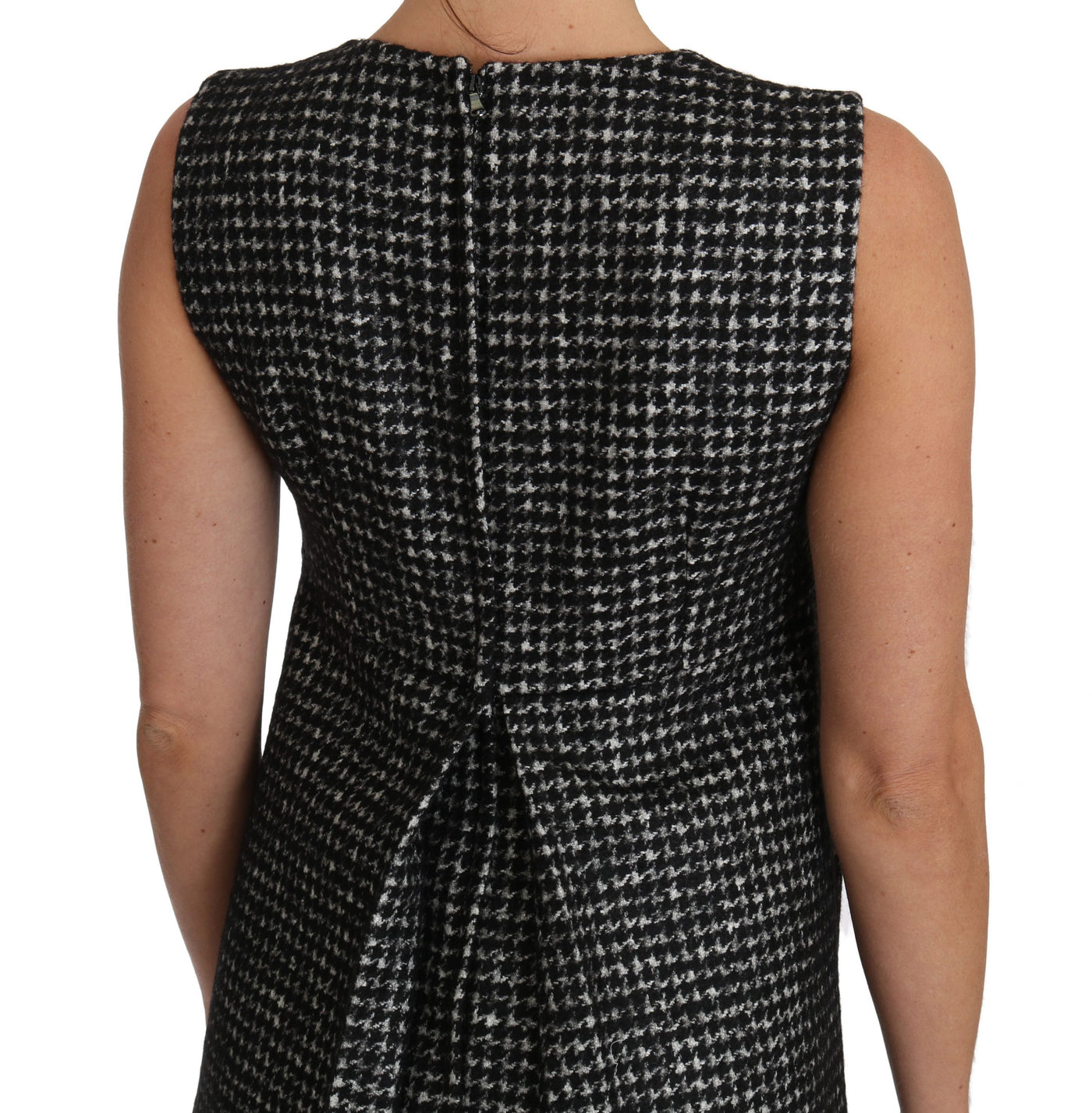 Dolce & Gabbana Graues Tulpen besticktes A-Linien-Shiftkleid