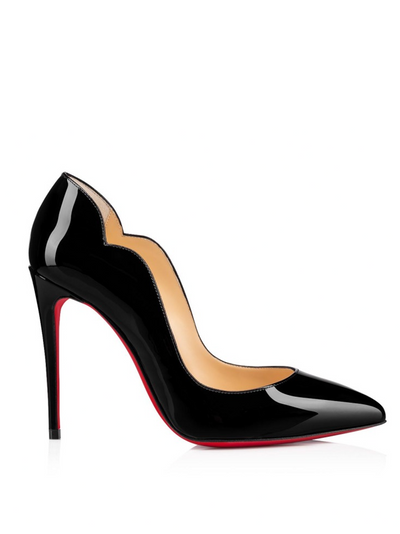 Christian Louboutin Schwarzes Lackleder Hot Chick Pumps 100