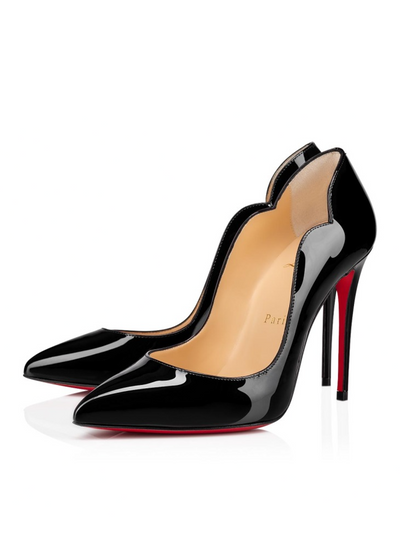 Christian Louboutin Schwarzes Lackleder Hot Chick Pumps 100