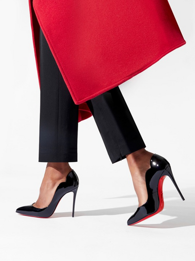 Christian Louboutin Schwarzes Lackleder Hot Chick Pumps 100