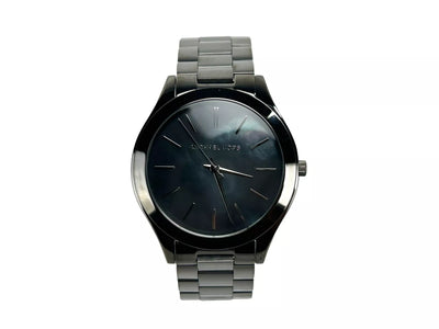 Michael Kors Schlanke Runway Gun Metal Edelstahluhr MK3413