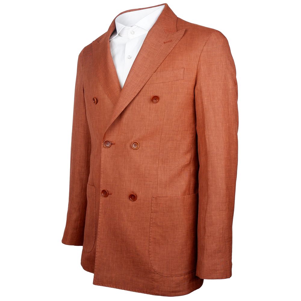 Made in Italy Brauner Leinenblazer