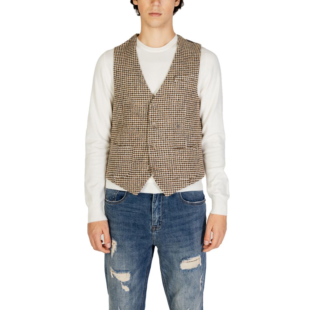 Gianni Lupo Beige Wollweste