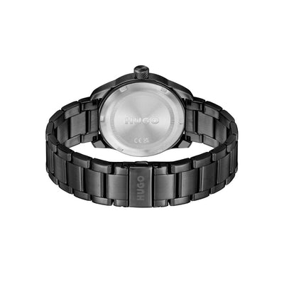 Hugo Boss Schwarze Uhr aus Edelstahl