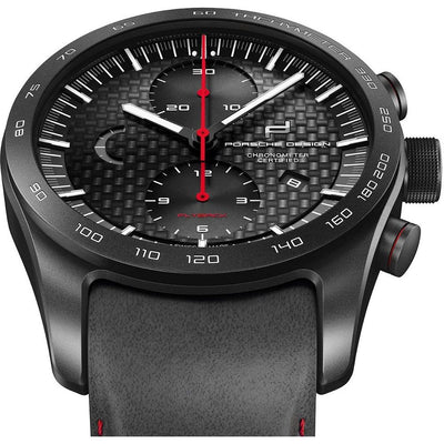 Porsche Design Schwarze Lederuhr