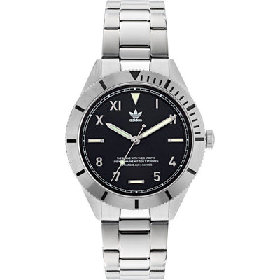 Adidas Graue Uhr aus Edelstahl