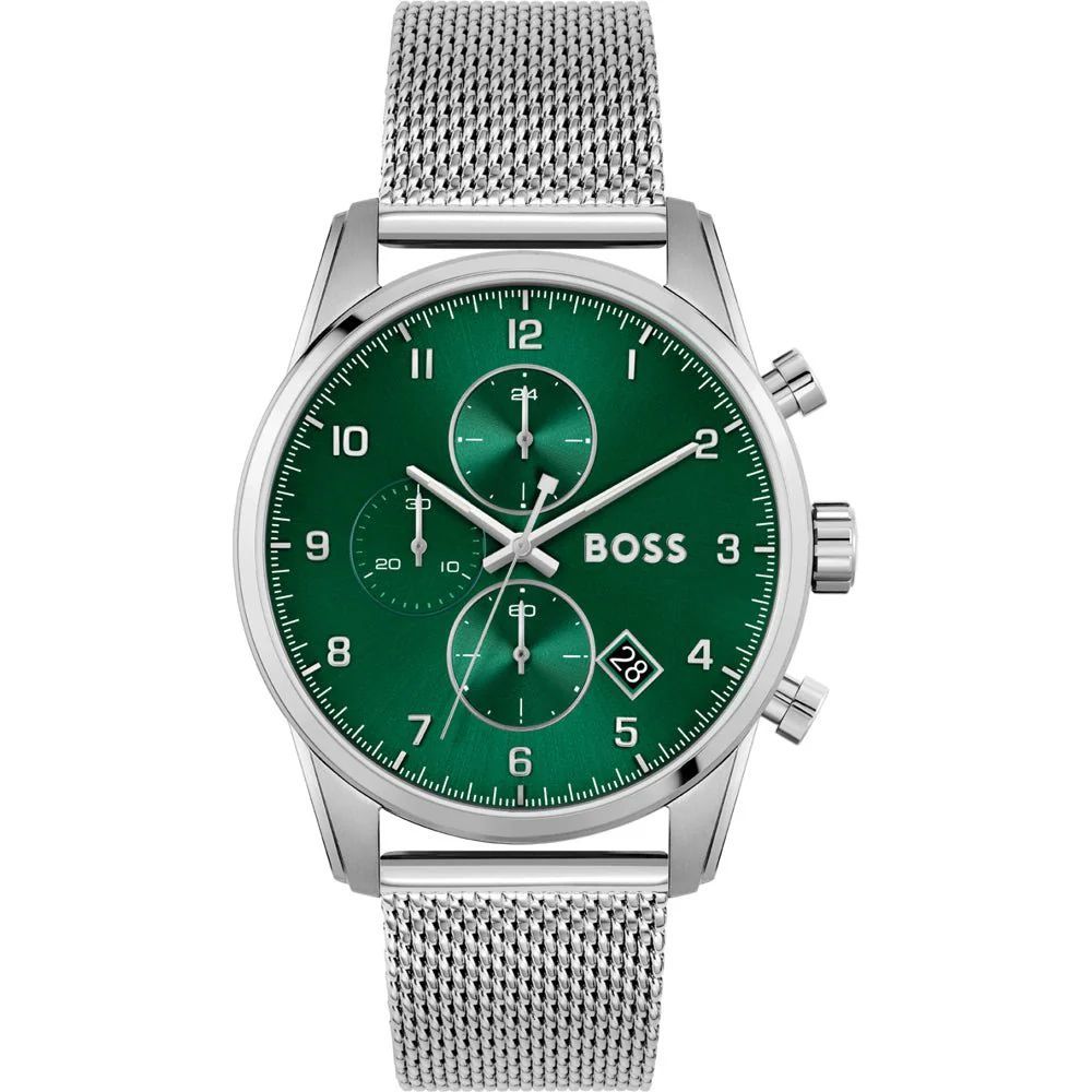 Hugo Boss Silberne Uhr aus Edelstahl