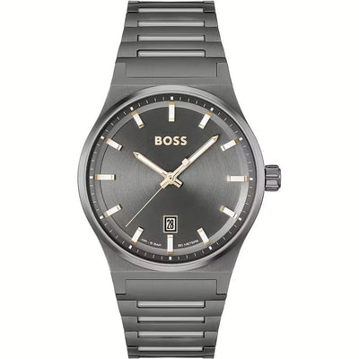 Hugo Boss Graue Uhr aus Edelstahl