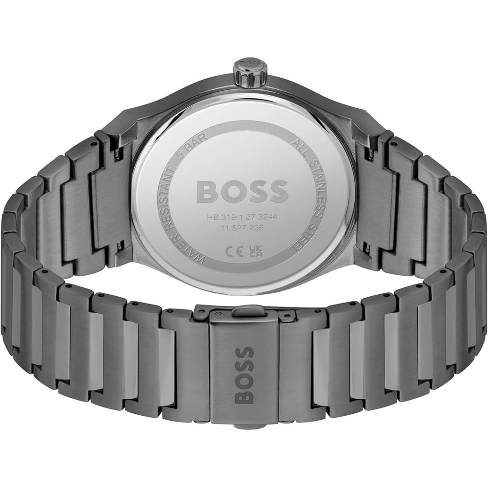 Hugo Boss Graue Uhr aus Edelstahl