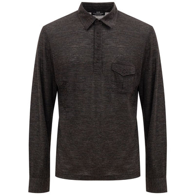 Corneliani Graues Woll-Poloshirt