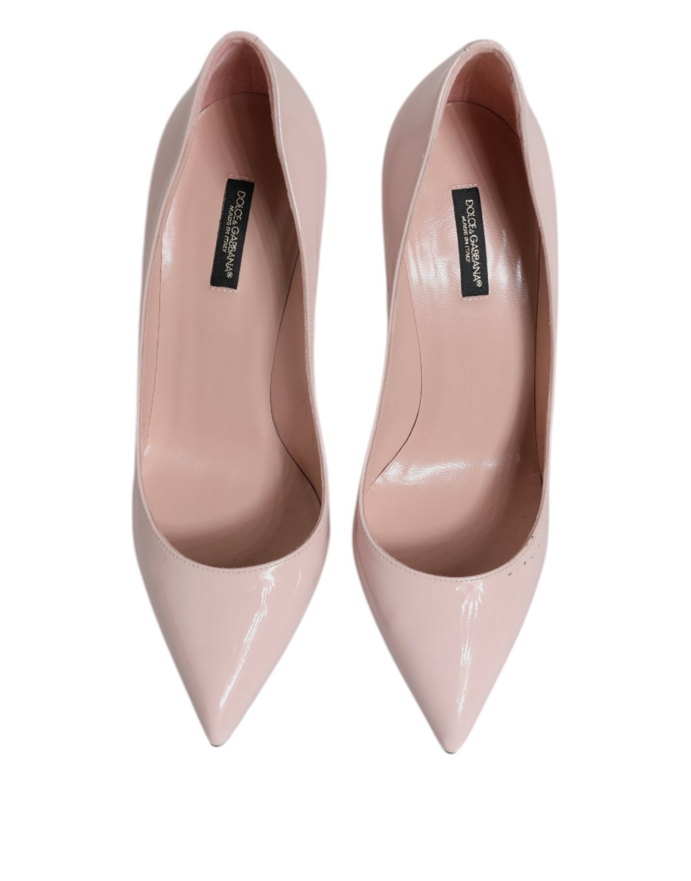 Dolce & Gabbana Rosa Lackleder Stiletto Heel Pumps Schuhe