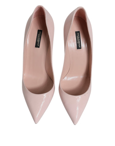 Dolce & Gabbana Rosa Lackleder Stiletto Heel Pumps Schuhe