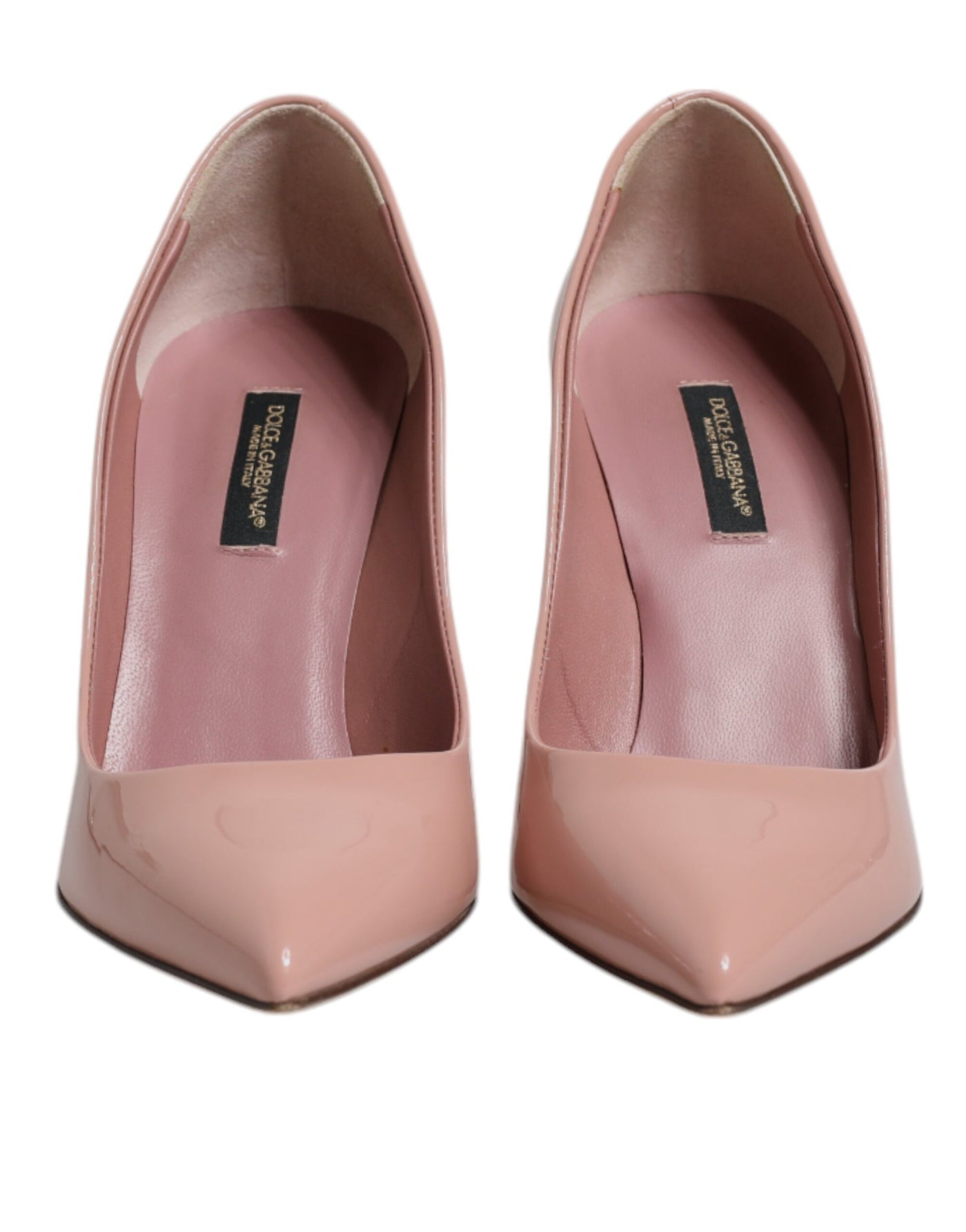 Dolce & Gabbana Rosa Lackleder Stiletto Heel Pumps Schuhe