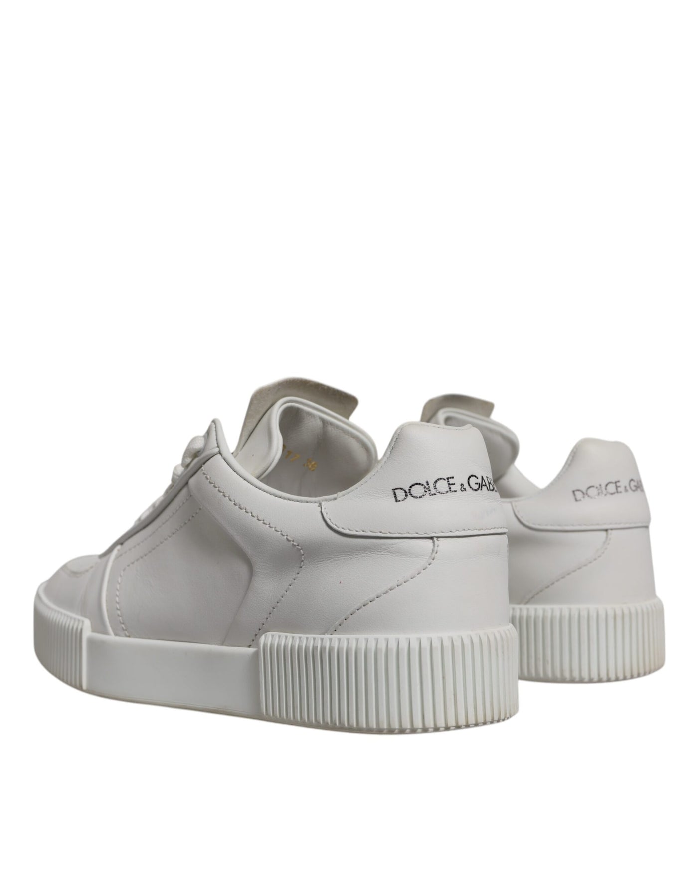 Dolce & Gabbana Weiß Miami Leder Low Top Turnschuhe Schuhe
