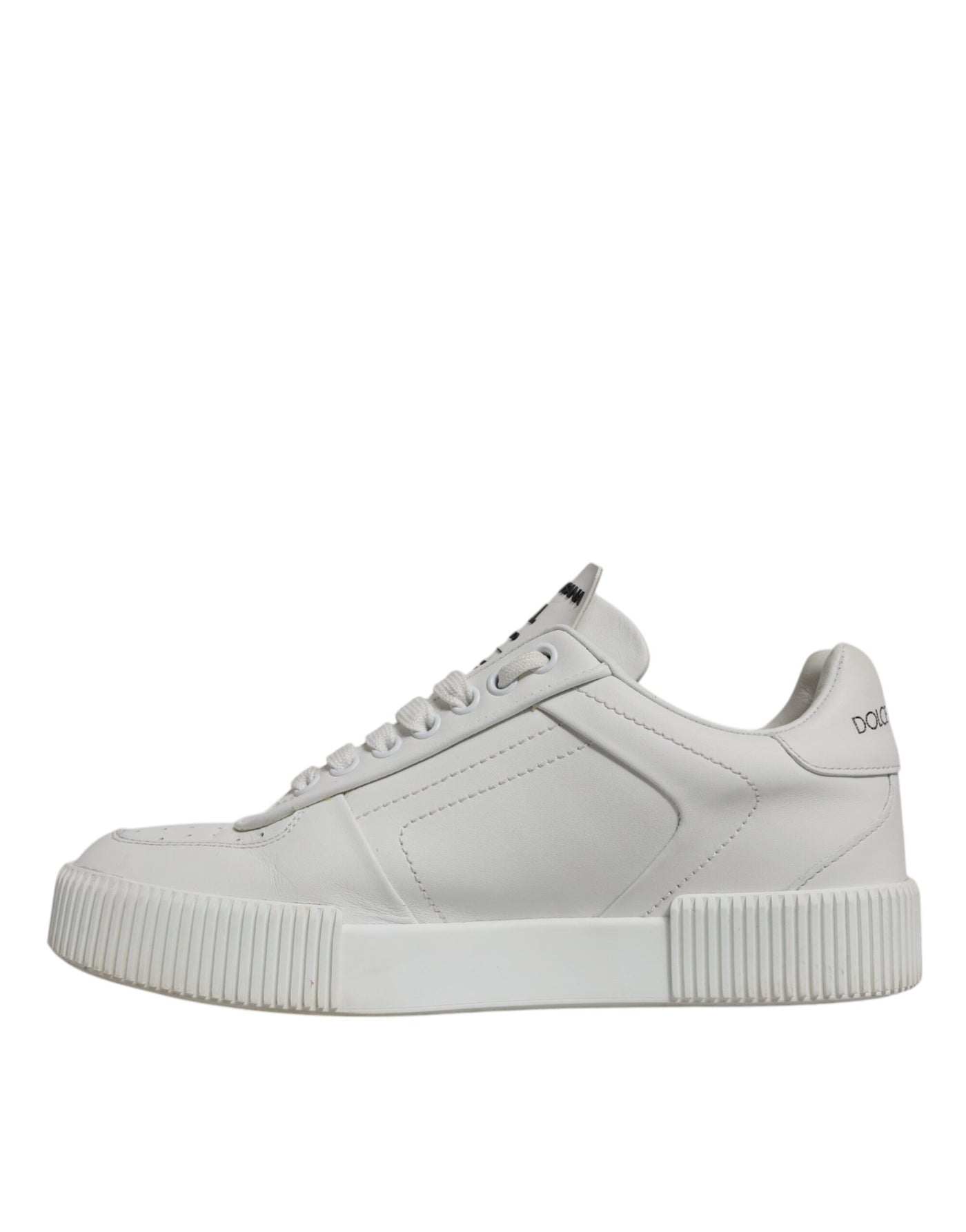 Dolce & Gabbana Weiß Miami Leder Low Top Turnschuhe Schuhe