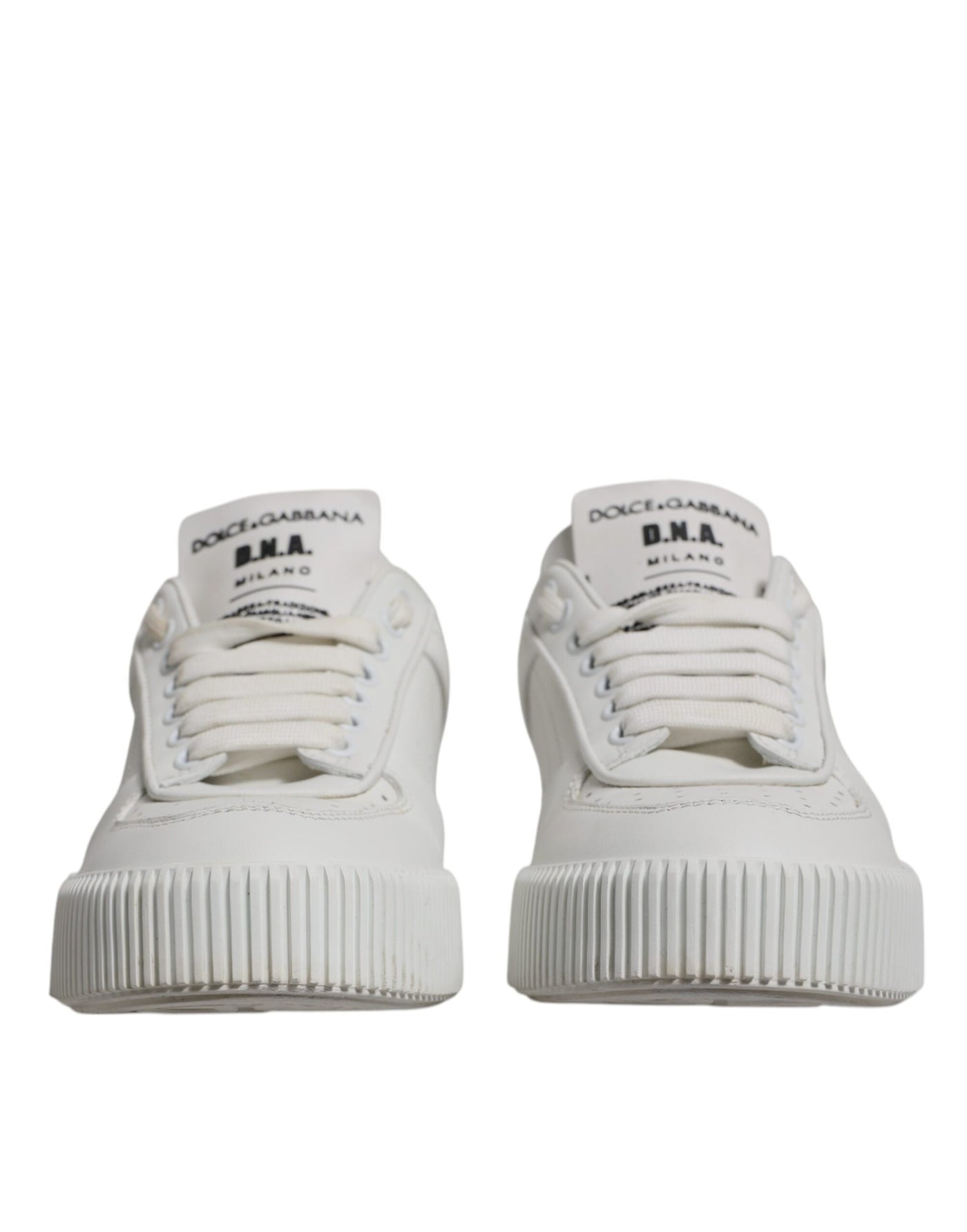 Dolce & Gabbana Weiß Miami Leder Low Top Turnschuhe Schuhe
