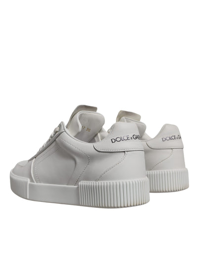 Dolce & Gabbana Weiß Miami Leder Low Top Turnschuhe Schuhe