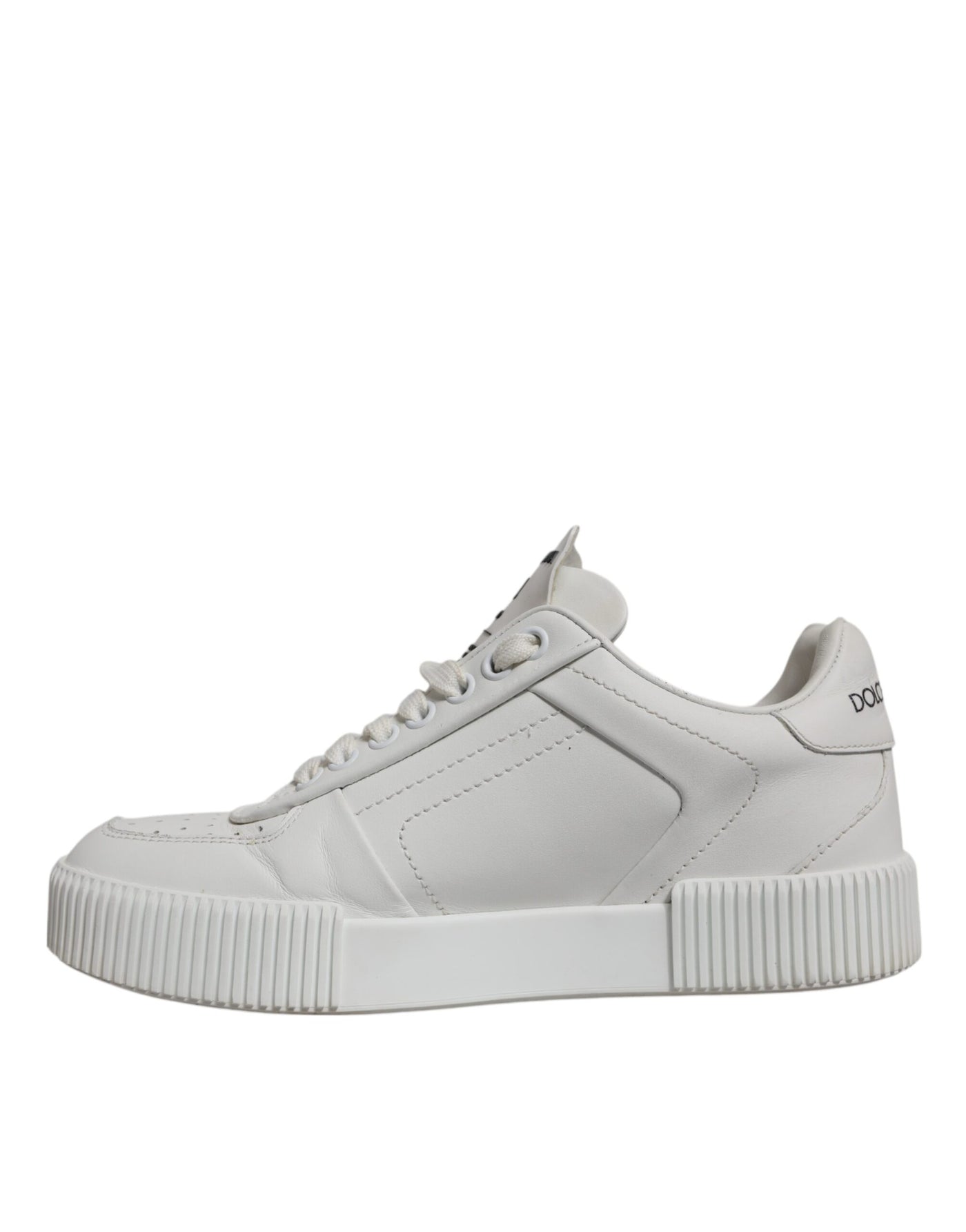 Dolce & Gabbana Weiß Miami Leder Low Top Turnschuhe Schuhe