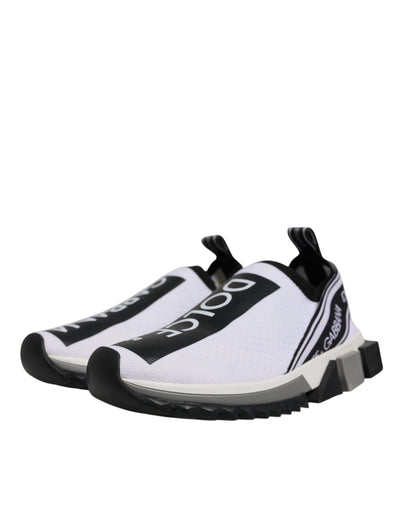 Dolce & Gabbana Weiß Schwarz Slip On Sorrento Sneakers Schuhe