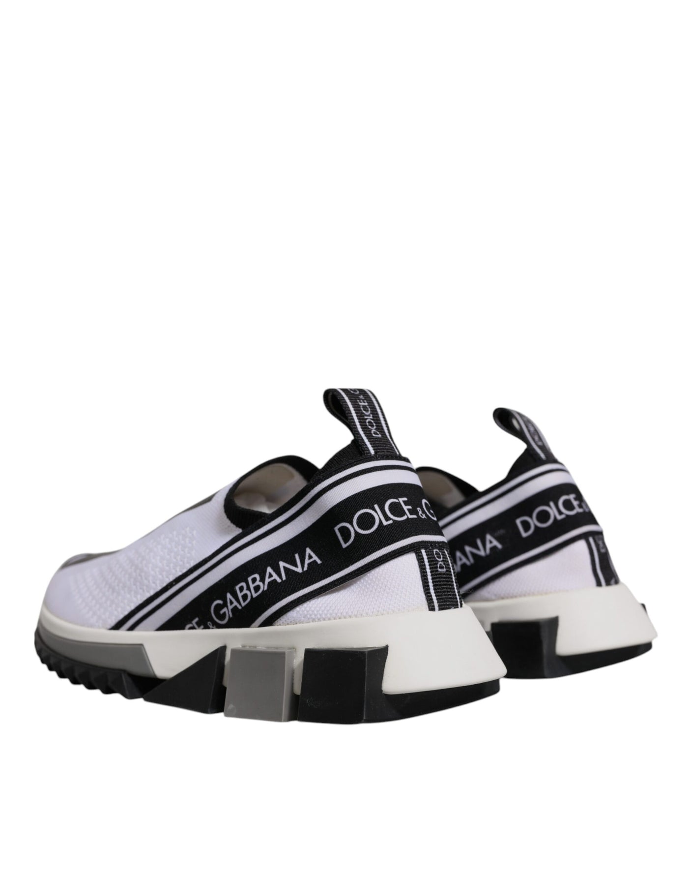 Dolce & Gabbana Weiß Schwarz Slip On Sorrento Sneakers Schuhe