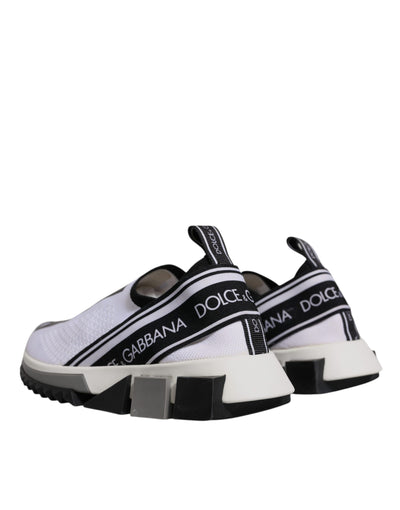 Dolce & Gabbana Weiß Schwarz Slip On Sorrento Sneakers Schuhe