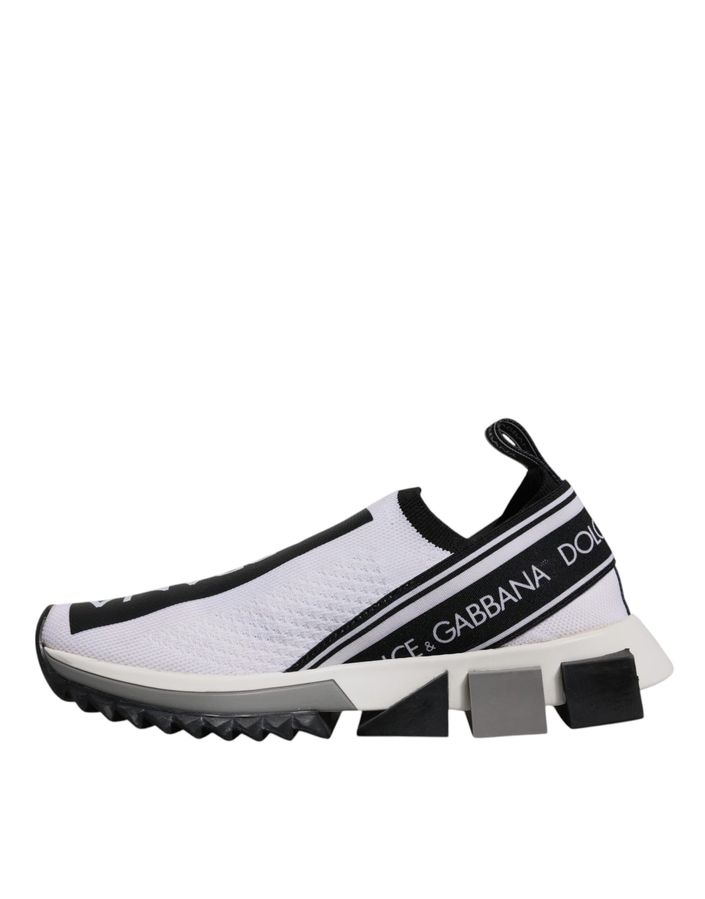 Dolce & Gabbana Weiß Schwarz Slip On Sorrento Sneakers Schuhe