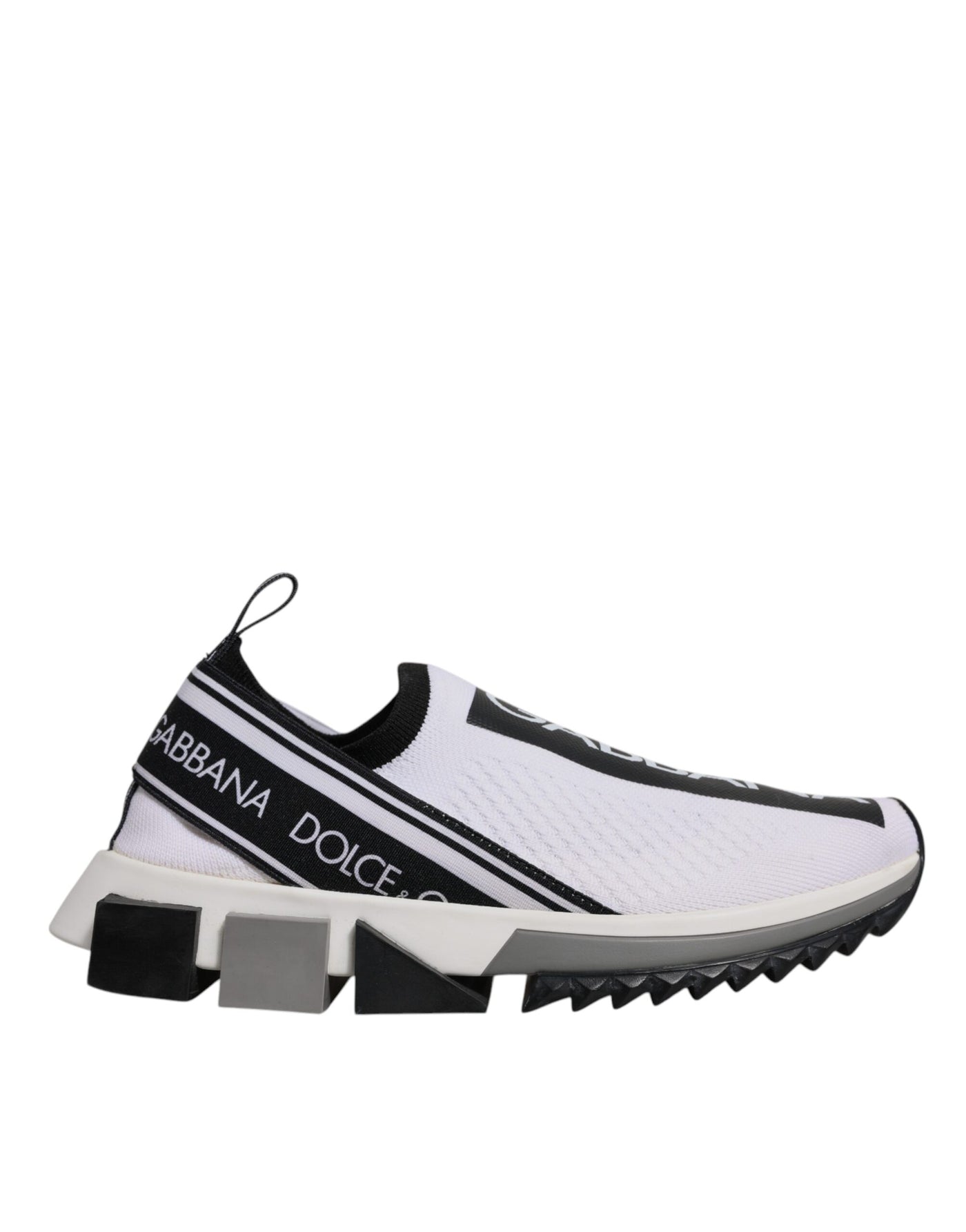 Dolce & Gabbana Weiß Schwarz Slip On Sorrento Sneakers Schuhe