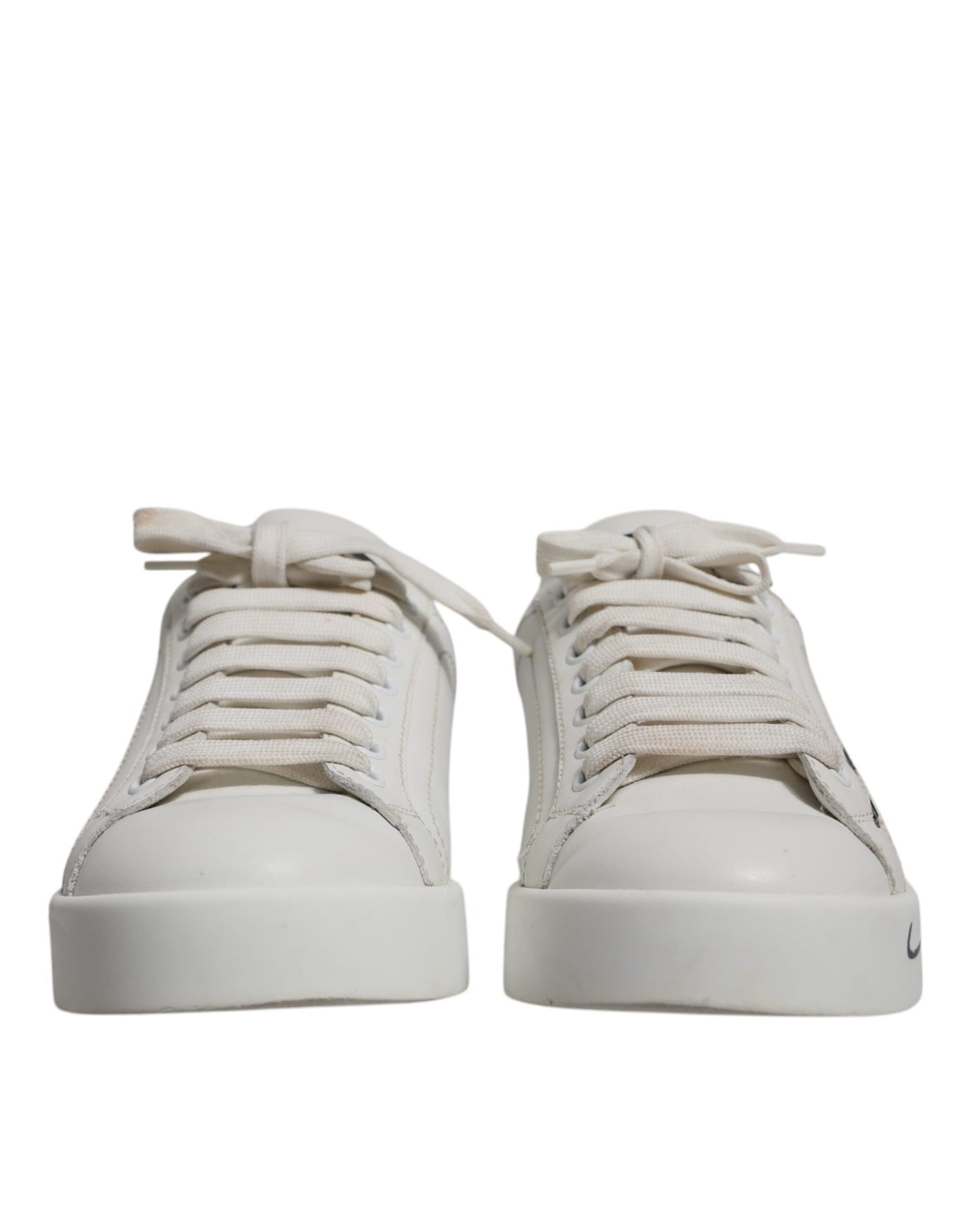 Dolce & Gabbana Weiß Blau Logo Portofino Turnschuhe Schuhe