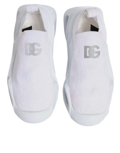 Dolce & Gabbana Weiß Slip On Wave Low Top Turnschuhe Schuhe
