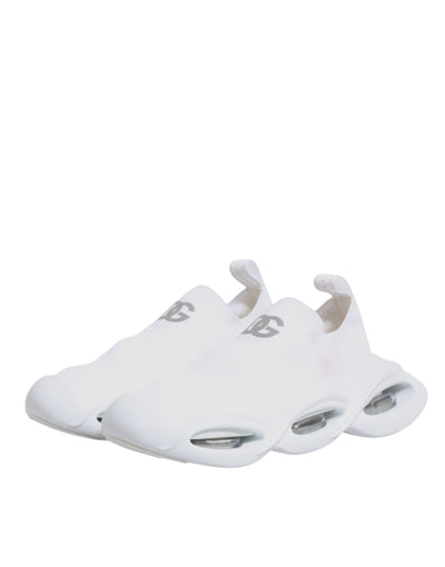 Dolce & Gabbana Weiß Slip On Wave Low Top Turnschuhe Schuhe