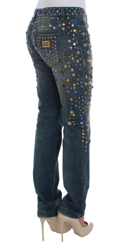 Dolce & Gabbana Kristallverzierte GIRLY Slim Fit Jeans