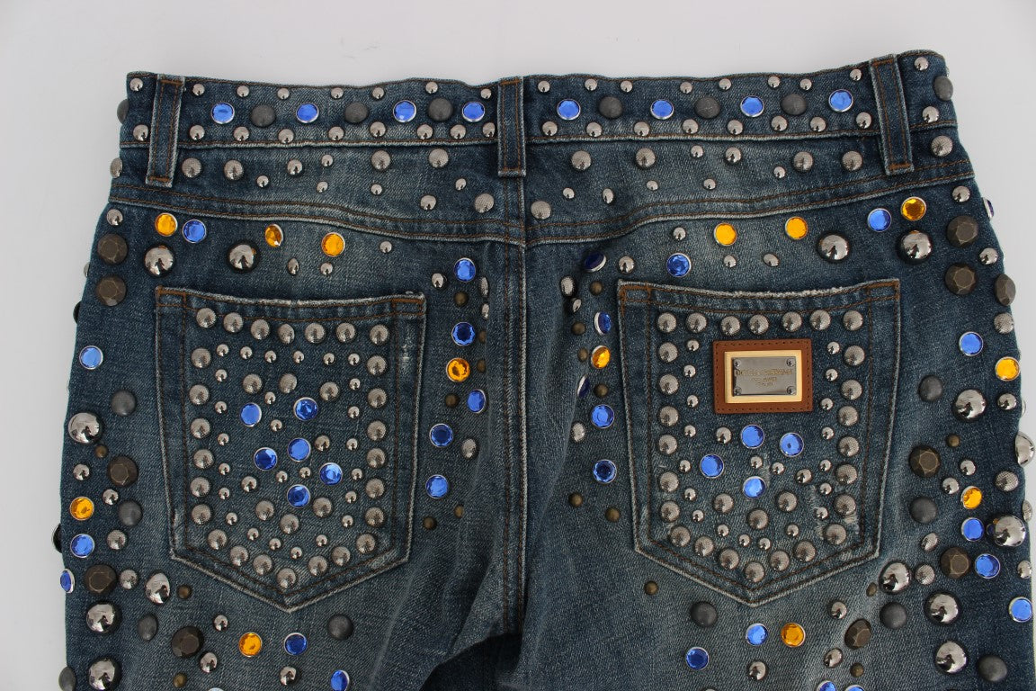 Dolce & Gabbana Kristallverzierte GIRLY Slim Fit Jeans
