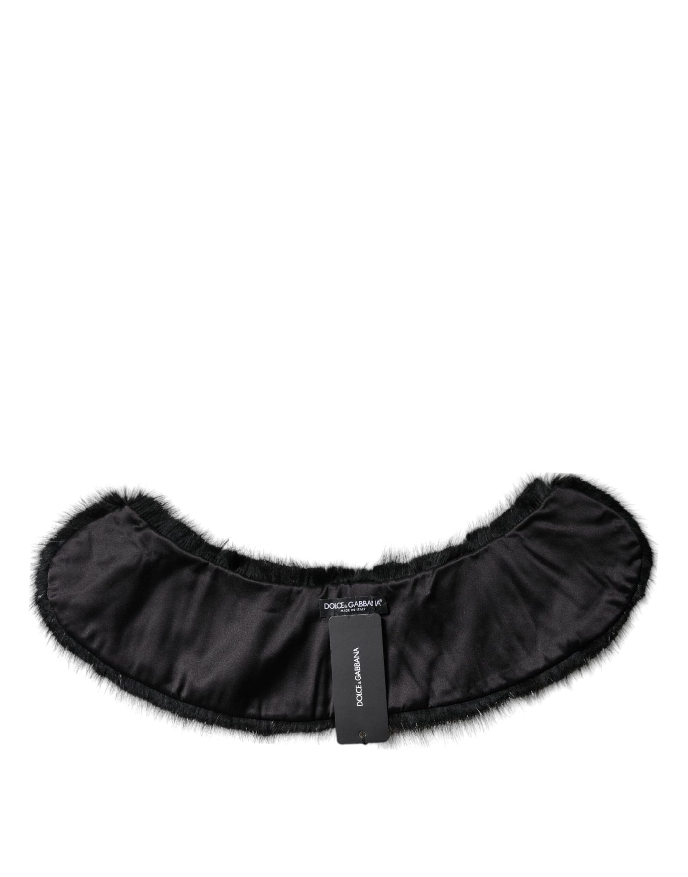 Dolce & Gabbana Schwarzer Pelzschal Hals Wrap Cover Kragenschal
