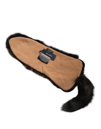 Dolce & Gabbana Brauner Rotfuchs Pelz Halswärmer Winterschal