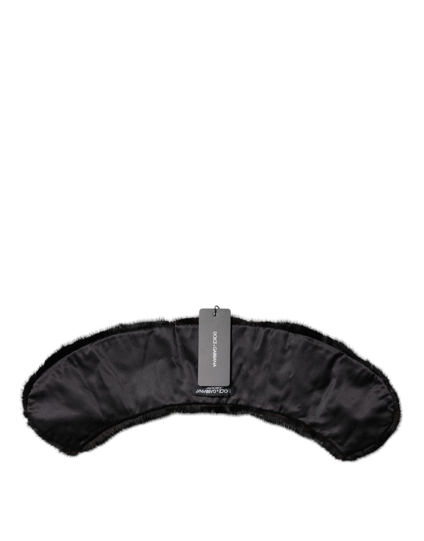 Dolce & Gabbana Schwarzer Pelzschal Hals Wrap Cover Kragenschal