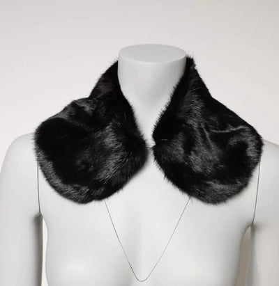 Dolce & Gabbana Schwarzer Pelzschal Hals Wrap Cover Kragenschal