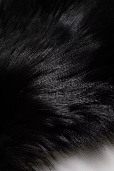 Dolce & Gabbana Schwarzer Fuchs Pelz Halswärmer Winterschal